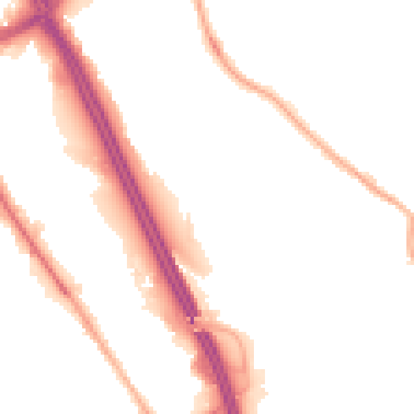 Night-time road noise heatmap for BL2 1LP