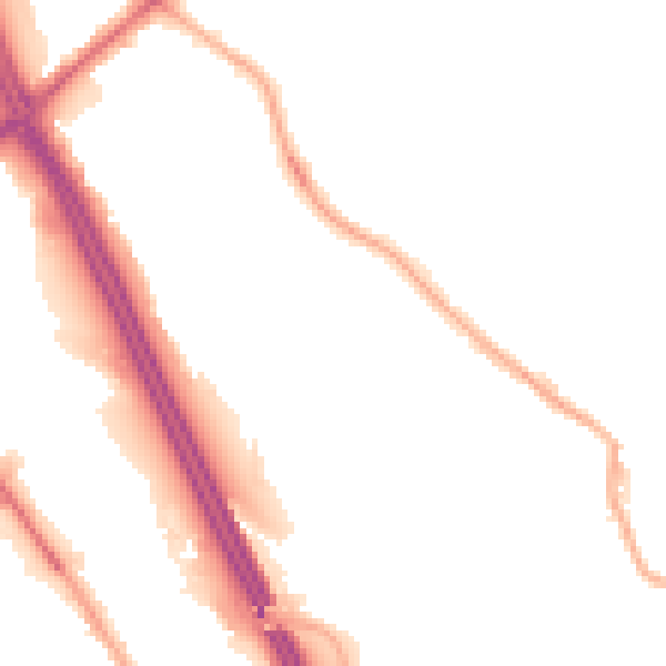 Night-time road noise heatmap for BL2 1LT