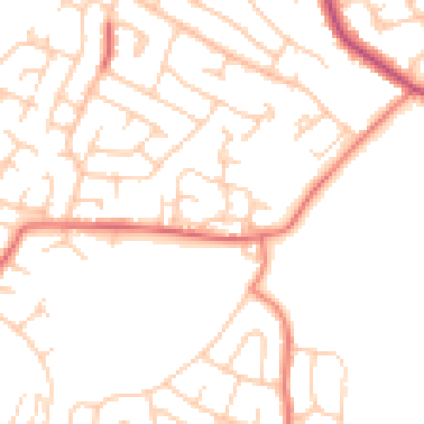 Daytime road noise heatmap for BL2 4HH
