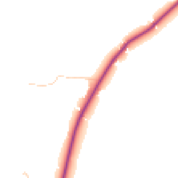 Daytime road noise heatmap for BL2 4JP
