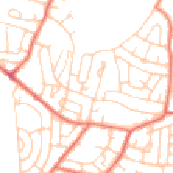 Daytime road noise heatmap for BL2 5DP