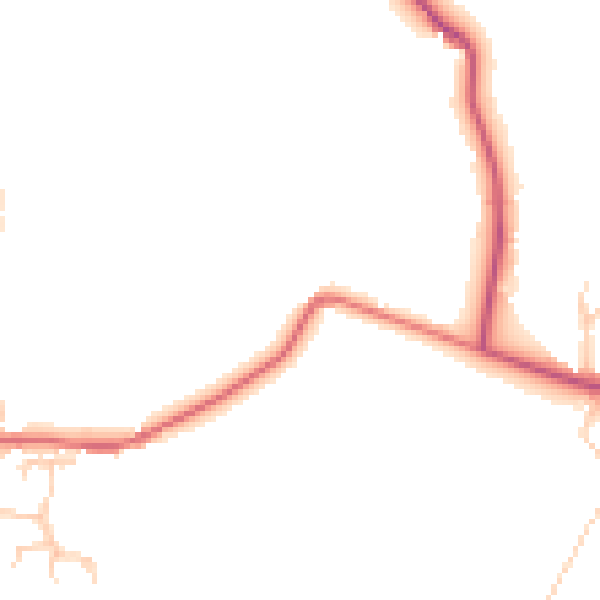 Daytime road noise heatmap for BL2 5PE