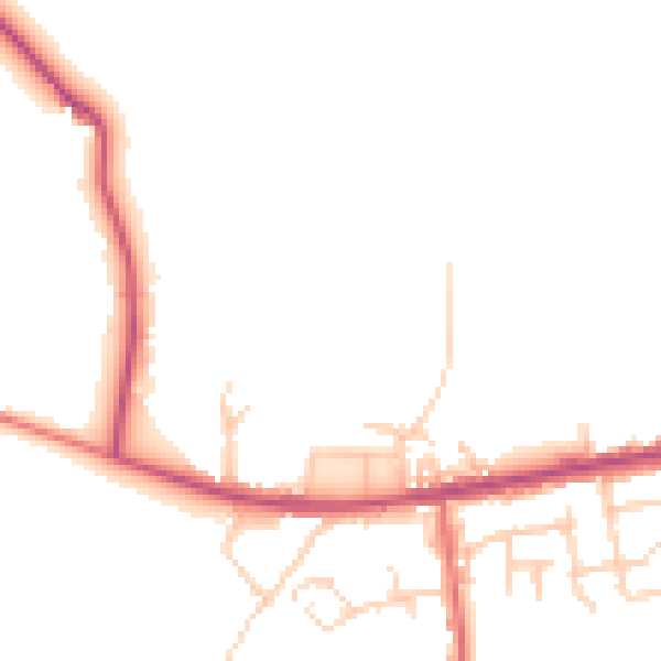 Daytime road noise heatmap for BL2 5QA