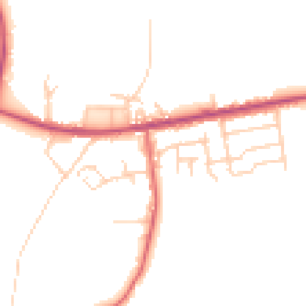 Daytime road noise heatmap for BL2 5QD