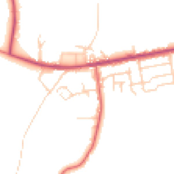 Daytime road noise heatmap for BL2 5QU