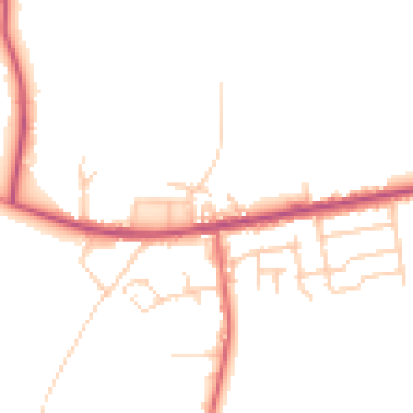 Daytime road noise heatmap for BL2 5RB