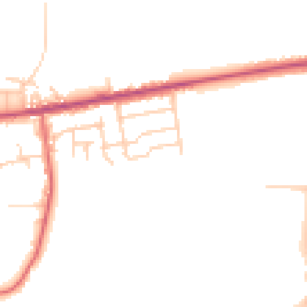 Daytime road noise heatmap for BL2 5RP