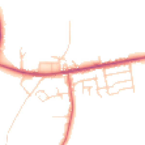 Daytime road noise heatmap for BL2 5RT