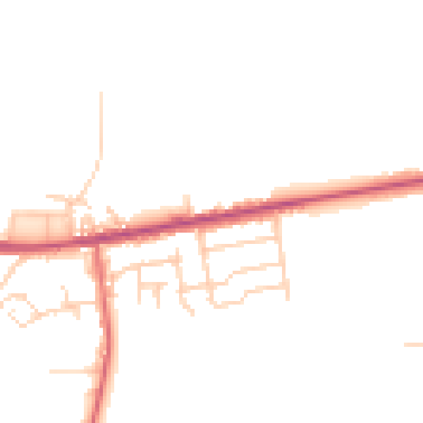 Daytime road noise heatmap for BL2 5SR