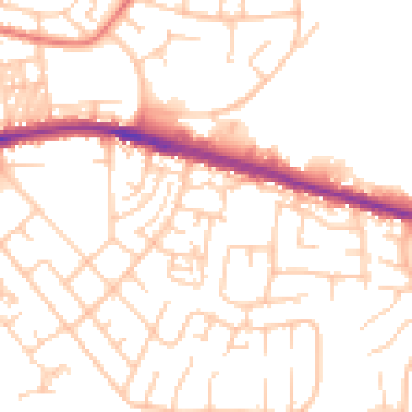 Daytime road noise heatmap for BL2 6JL