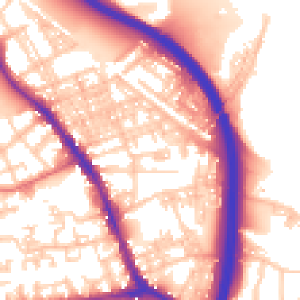 Daytime road noise heatmap for BL4 8AF