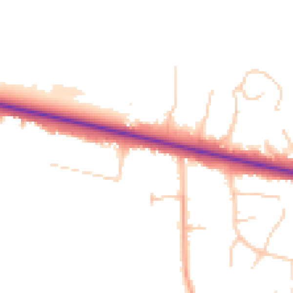 Daytime road noise heatmap for BL6 4AA