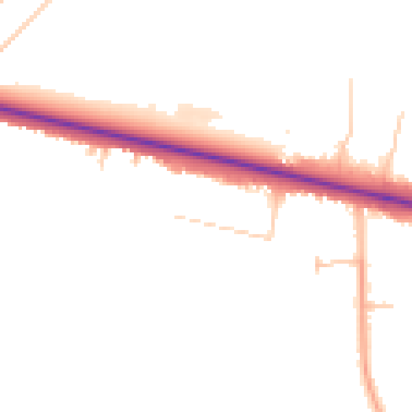 Daytime road noise heatmap for BL6 4AB