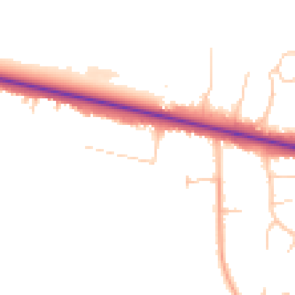 Daytime road noise heatmap for BL6 4AF