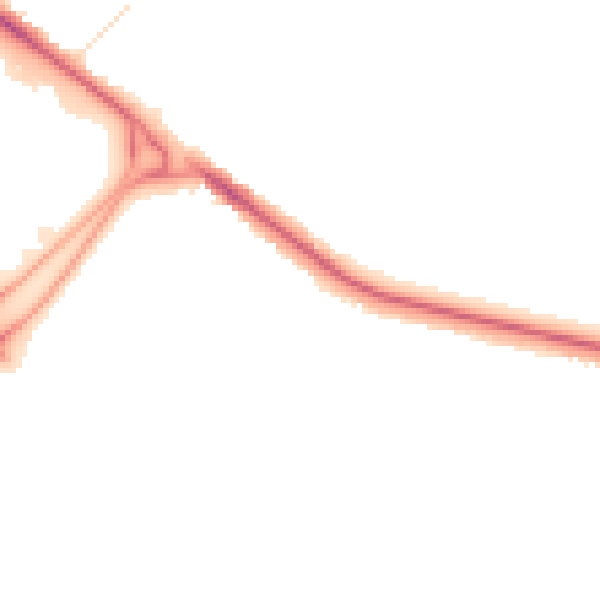 Night-time road noise heatmap for BL6 4AN