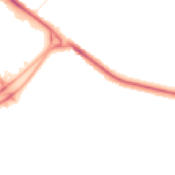 Night-time road noise heatmap for BL6 4AP