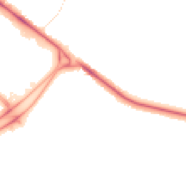 Night-time road noise heatmap for BL6 4AR