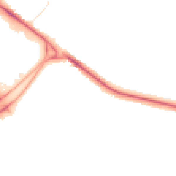 Night-time road noise heatmap for BL6 4AS