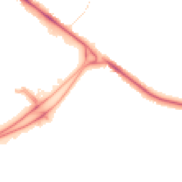 Night-time road noise heatmap for BL6 4AX