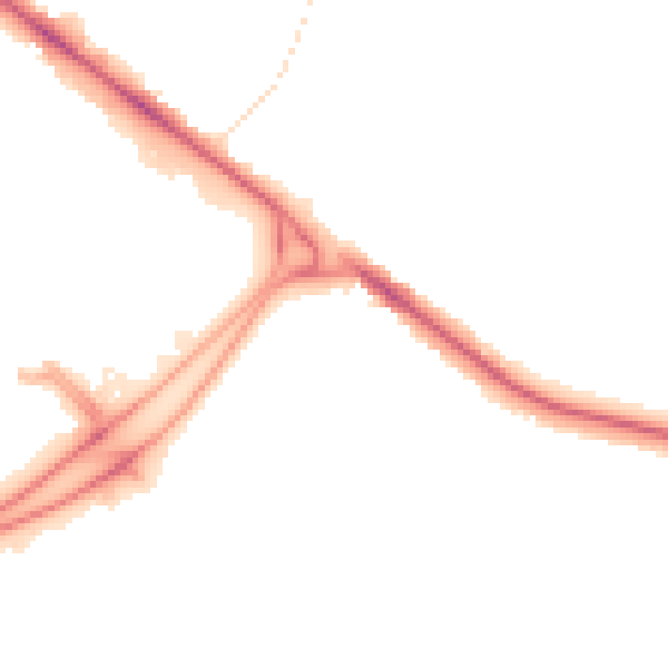 Night-time road noise heatmap for BL6 4AY