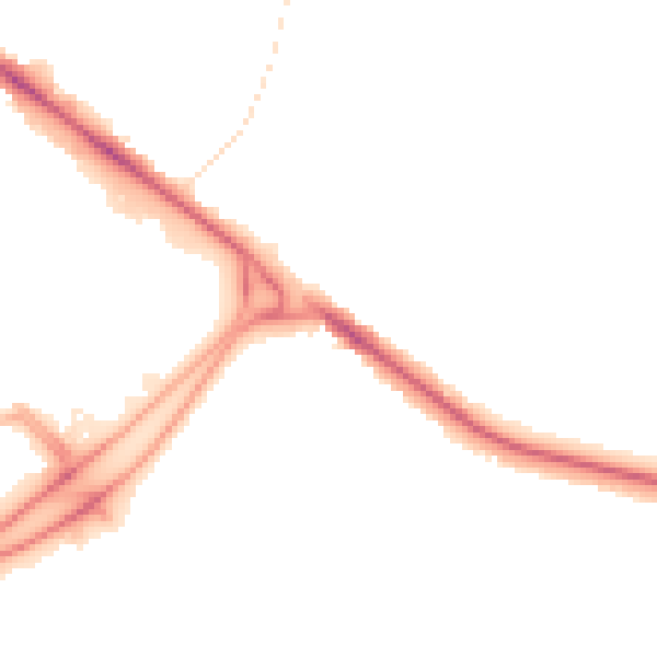 Night-time road noise heatmap for BL6 4AZ