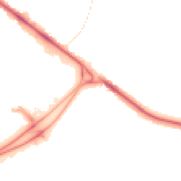 Night-time road noise heatmap for BL6 4BD