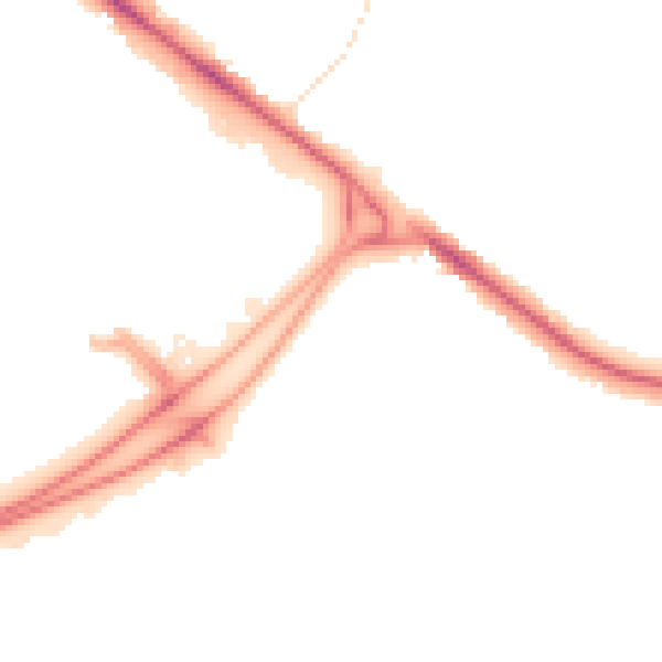 Night-time road noise heatmap for BL6 4BE