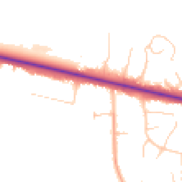 Daytime road noise heatmap for BL6 4BF