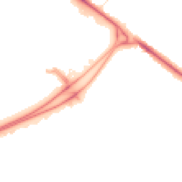 Night-time road noise heatmap for BL6 4BJ