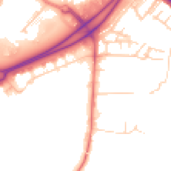 Daytime road noise heatmap for BL6 4BL