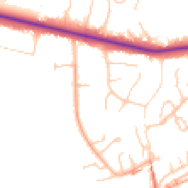Daytime road noise heatmap for BL6 4BX