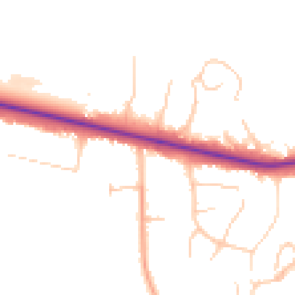 Daytime road noise heatmap for BL6 4DL