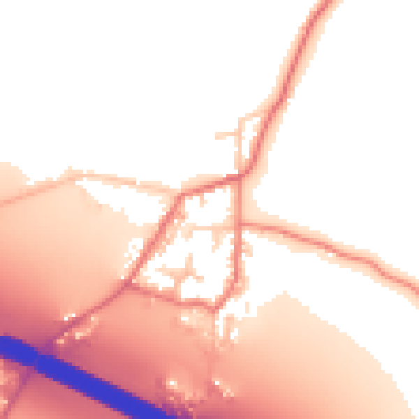 Daytime road noise heatmap for BL6 4EB