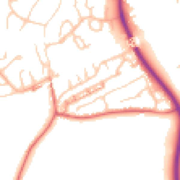Daytime road noise heatmap for BL6 4EE