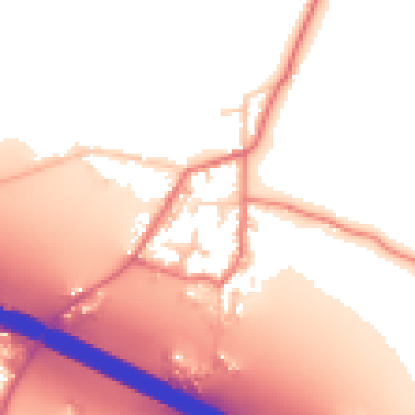 Daytime road noise heatmap for BL6 4EN