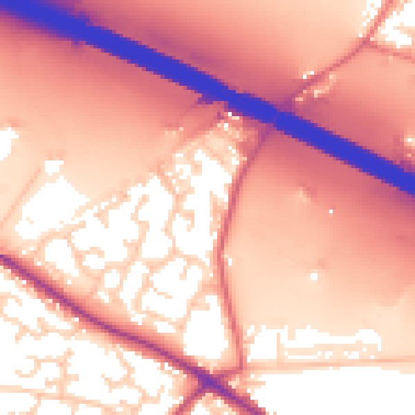 Daytime road noise heatmap for BL6 4GE
