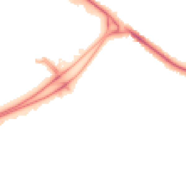 Night-time road noise heatmap for BL6 4GJ