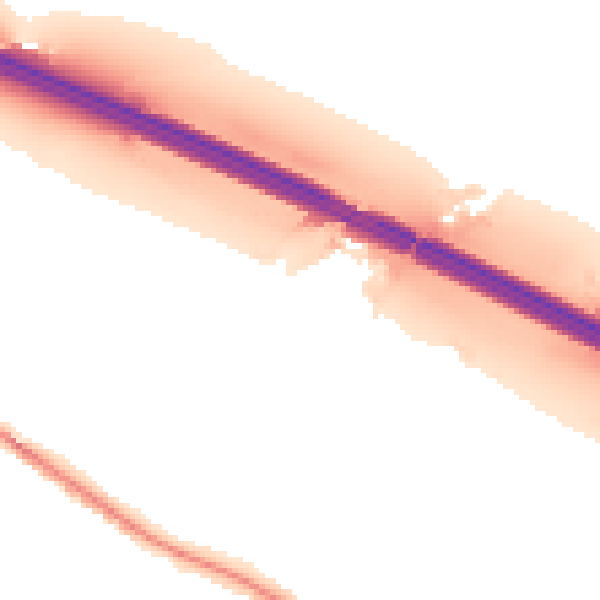 Night-time road noise heatmap for BL6 4GX