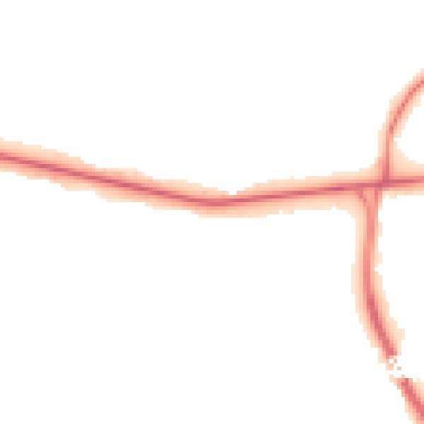 Night-time road noise heatmap for BL6 4JU