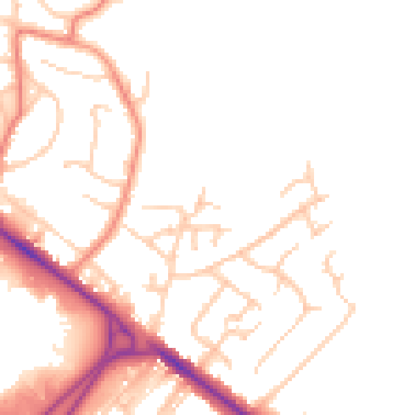 Daytime road noise heatmap for BL6 4NA