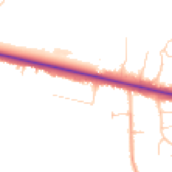 Daytime road noise heatmap for BL6 4NU