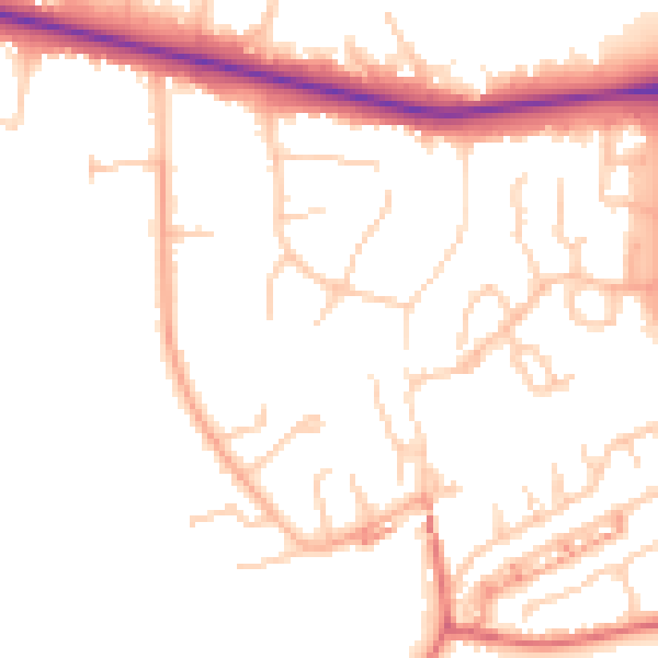 Daytime road noise heatmap for BL6 4PL