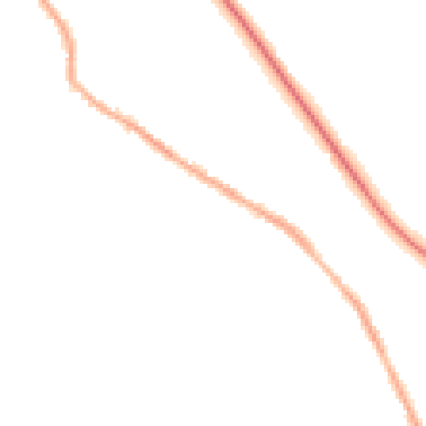 Night-time road noise heatmap for BL6 5AL