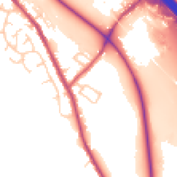 Daytime road noise heatmap for BL6 5BP