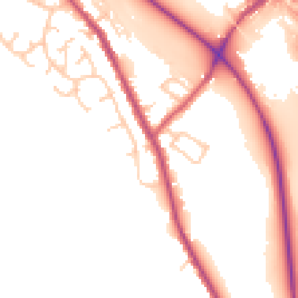 Daytime road noise heatmap for BL6 5BY
