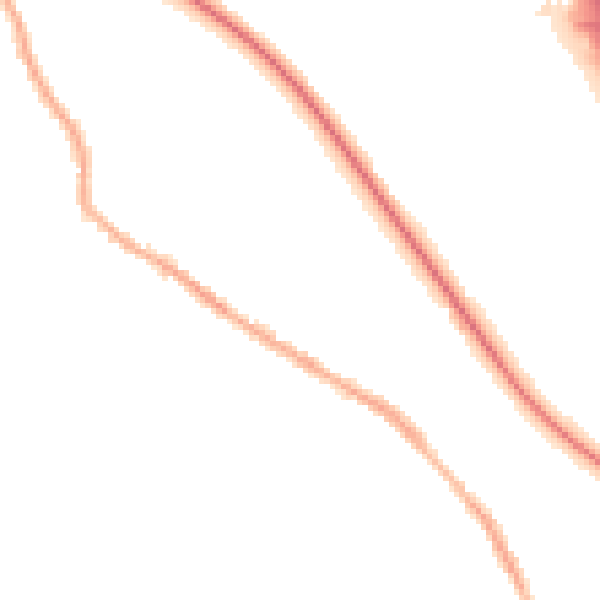 Night-time road noise heatmap for BL6 5DL