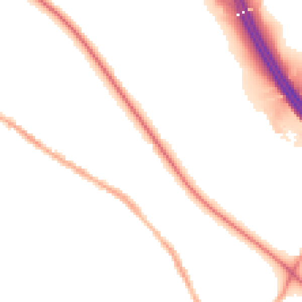 Night-time road noise heatmap for BL6 5DS