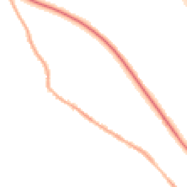 Night-time road noise heatmap for BL6 5EL