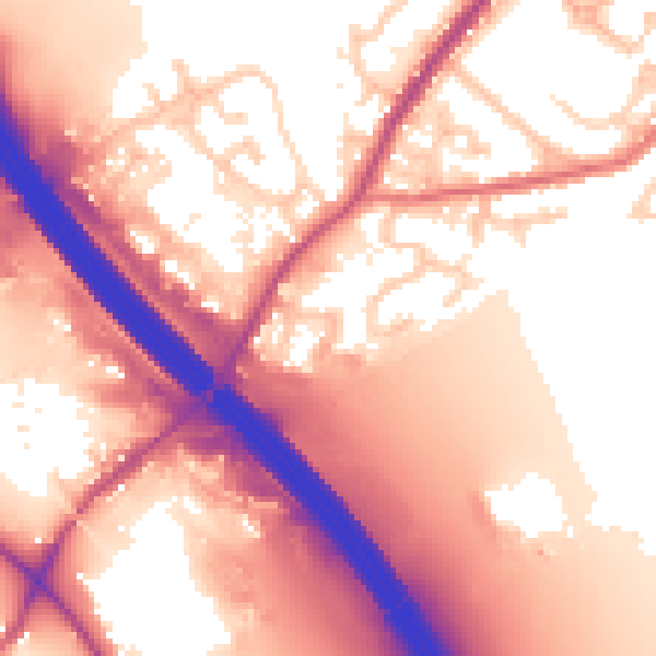 Daytime road noise heatmap for BL6 5GX