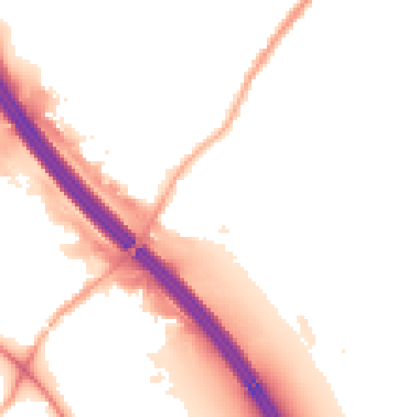 Night-time road noise heatmap for BL6 5GX